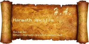 Harmath Ancilla névjegykártya